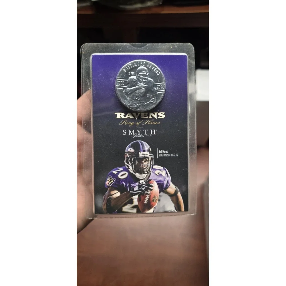 2015 Ed Reed Baltimore Ravens RING OF HONOR COIN IN THE CASE Brand New HOF